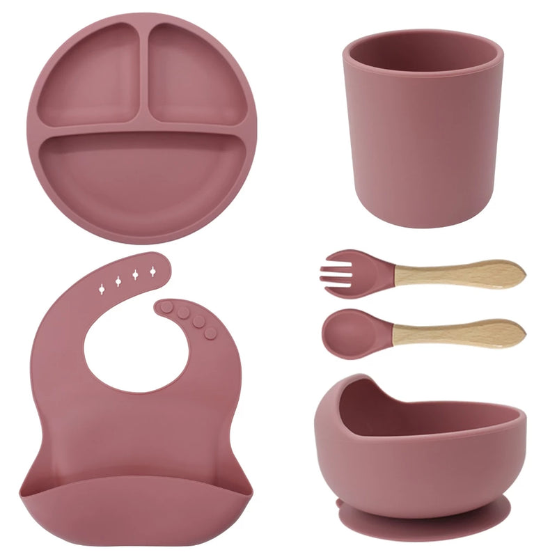 KIT ALIMENTAÇÃO DE SILICONE - 6 PEÇAS