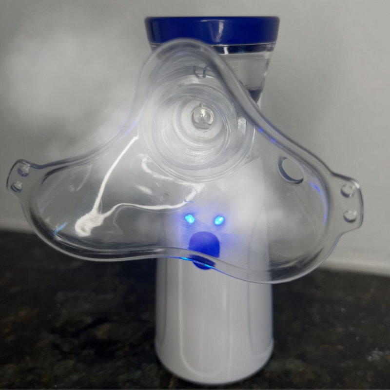 NEBULIZADOR PORTÁTIL COM 2 MÁSCARAS E 1 BICO - PARA TODAS AS IDADES