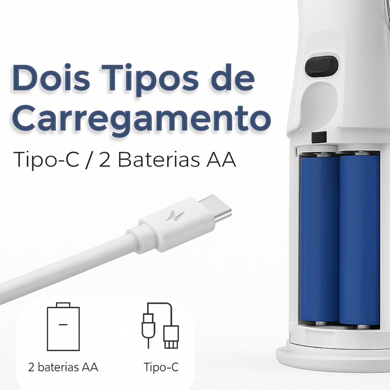 NEBULIZADOR PORTÁTIL COM 2 MÁSCARAS E 1 BICO - PARA TODAS AS IDADES
