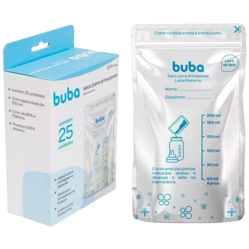KIT 25 SACOS PARA ARMAZENAR LEITE MATERNO 200MIL