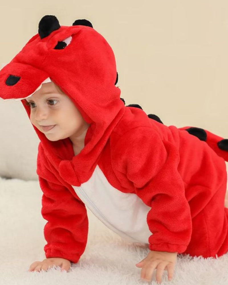 PIJAMA DINOSSAURO VERMELHO - 40% OFF POR TEMPO LIMITADO / FRETE GRÁTIS PARA TODO O BRASIL